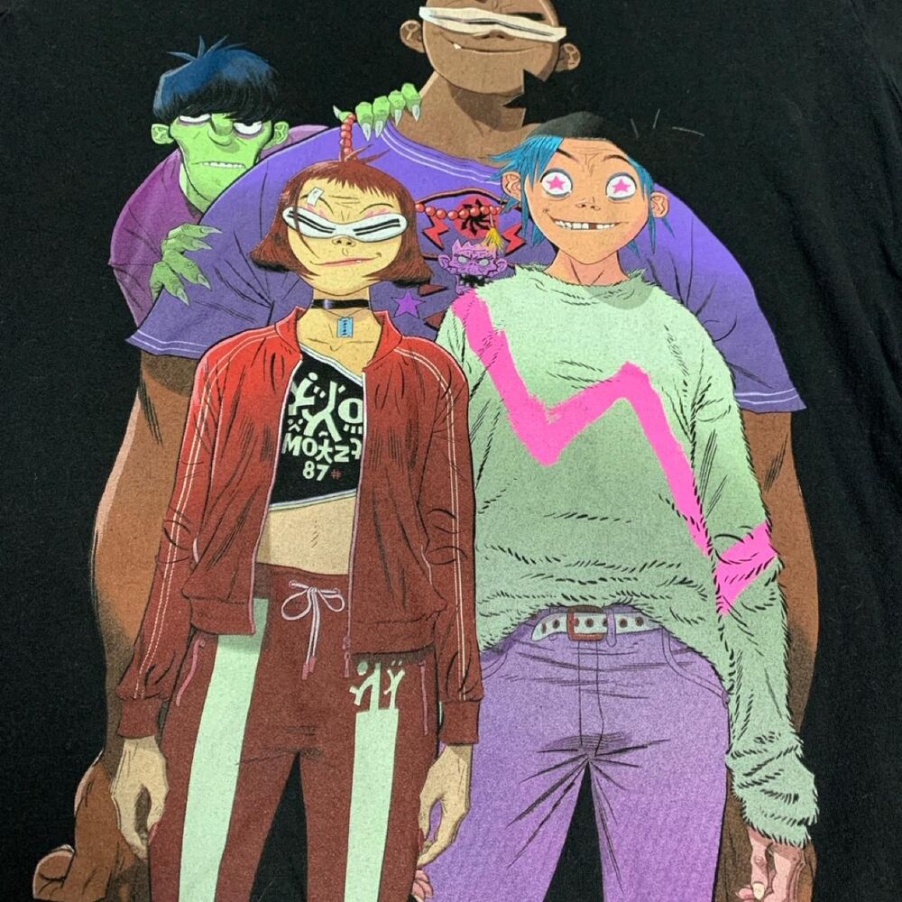 Black Gorillaz band tee fall 2022 tour  size M